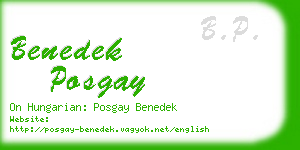 benedek posgay business card